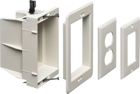 electrical recessed transformer box for wall mount tv|arlington tv box recessed outlet.